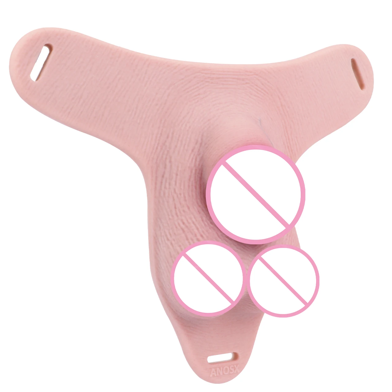 ANOSX Silicone Chastity Cage With Chastity Belt Realistic Dildo Pants Urethral Lock Male Penis Cages Strap On Penis Sleeve view 4