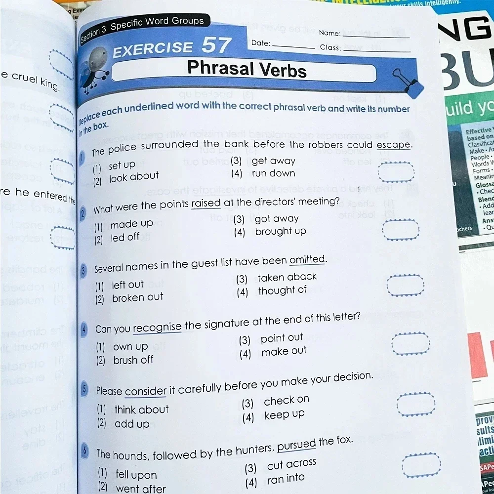 6 libros de vocabulario de Singapur de vocabulario de aprendizaje SAP Libros en inglés de 1 a 6a grado para 8-12 años Libro educativo