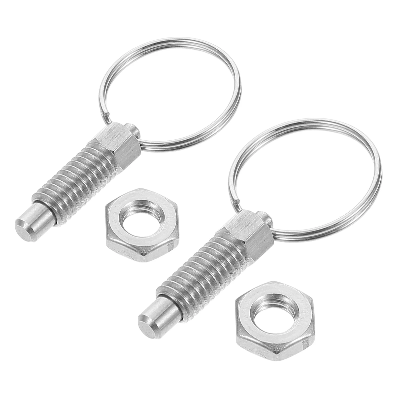 

1 Pair Fitness Equipment Pull-out Plunger Pins Heavy-duty Stainless Steel Knob Pull Ring Gym Accessories Repair Replacement