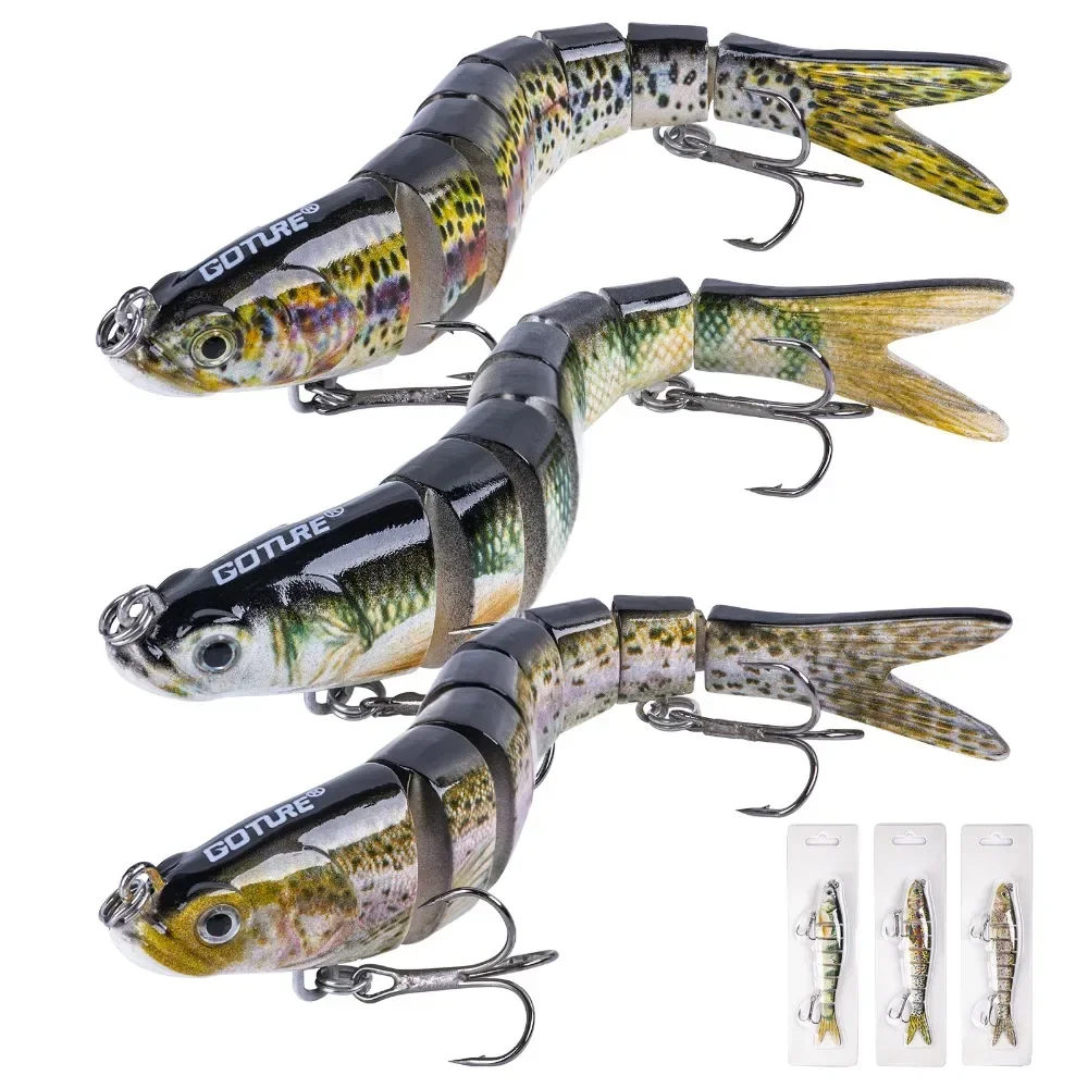 

Goture 10cm/13cm Pike Wobblers for Fishing Artificial Bait Hard Multi Jointed Swimbait Crankbait Lifelike Fishing Lure Tackle