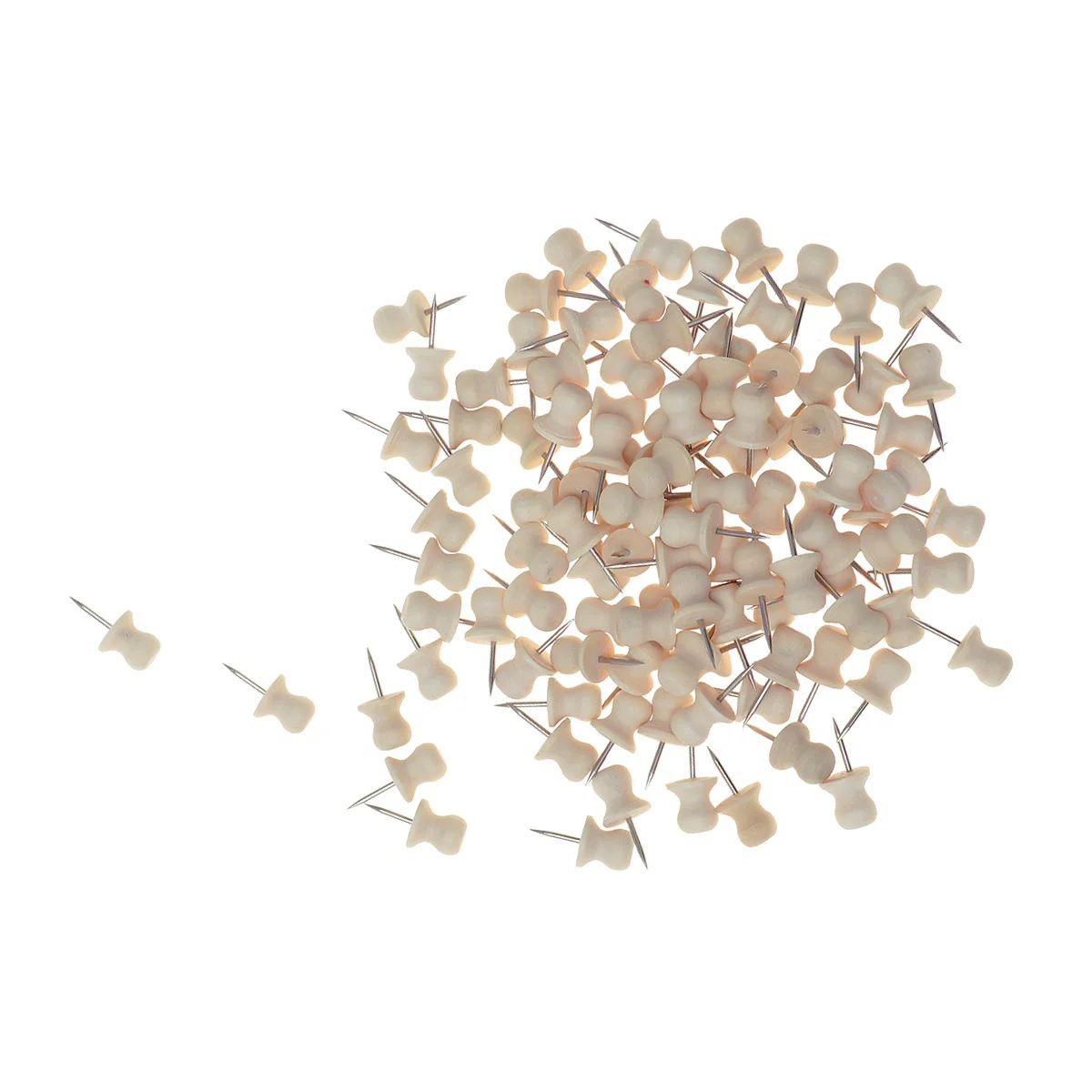 100pcs Wood Pushpin Star Decorative Wood Pushpin for Office School Home Star Pushpin Star Thumbtack Pushpin Wood