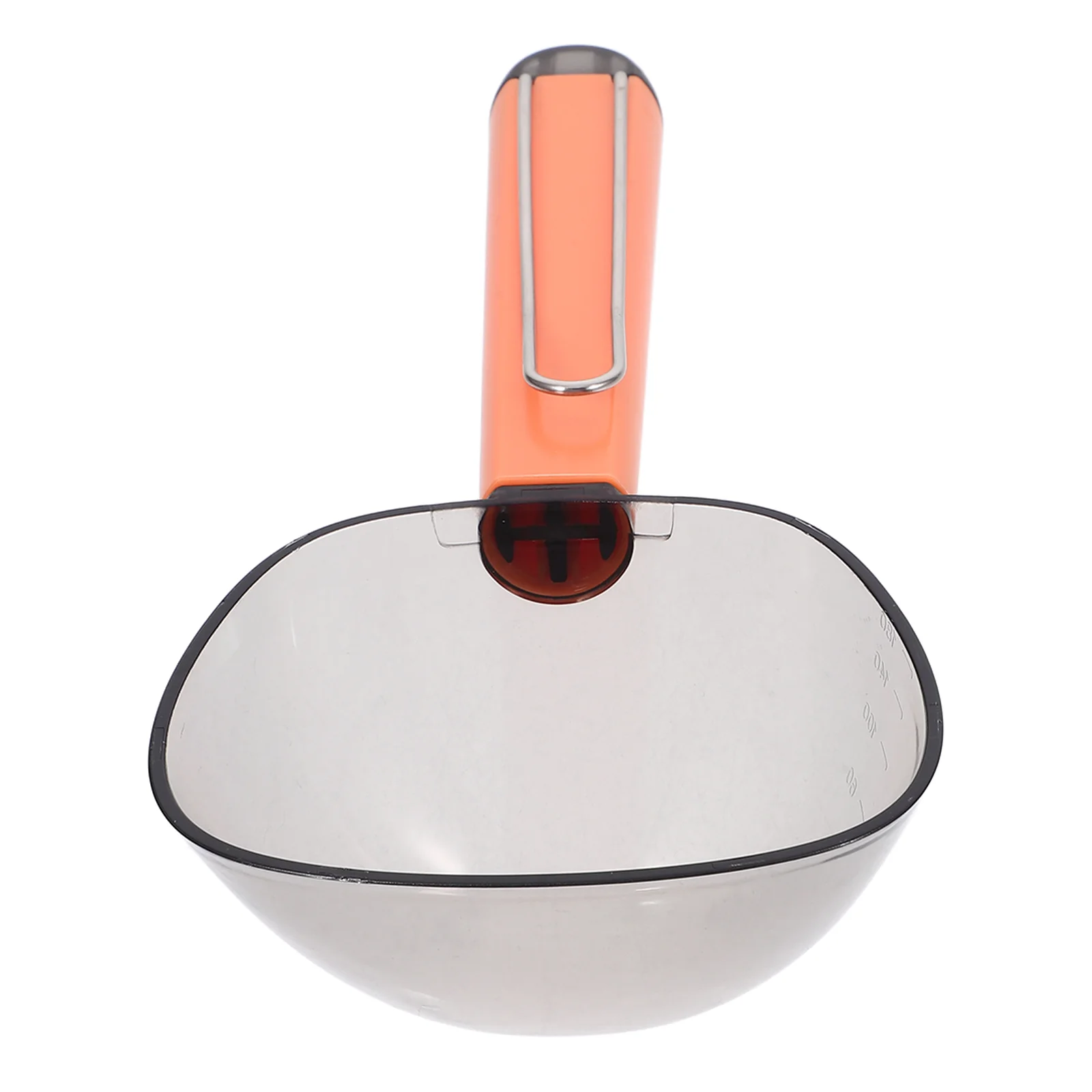 Dog Pet Food Spoon Cat Accessories Scoop Puppy Measuring Scale Orange with Clip