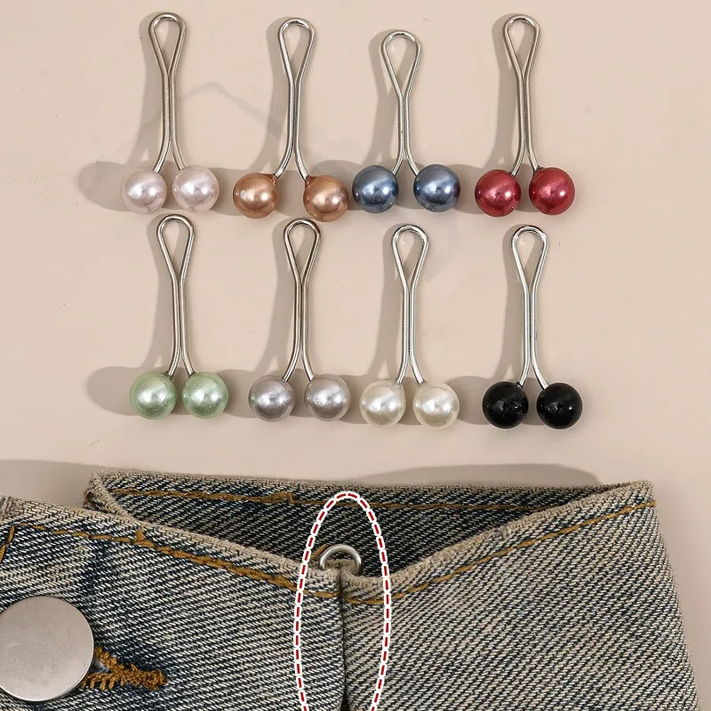 10 Buah Klip Pinggang Dapat Disesuaikan Gesper Logam Berbentuk U untuk Celana Jeans Paduan PP Pengencang Pakaian Peredam Pinggang Tanpa Hadiah Alat Jahit