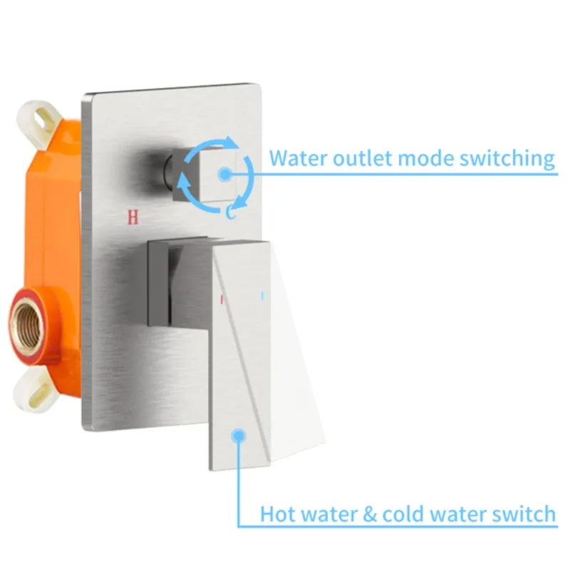 Shower Faucet Combination Wall Mounted 10 Inch Handheld Shower Faucet Household Bathroom Brush Nickel Surface Shower System