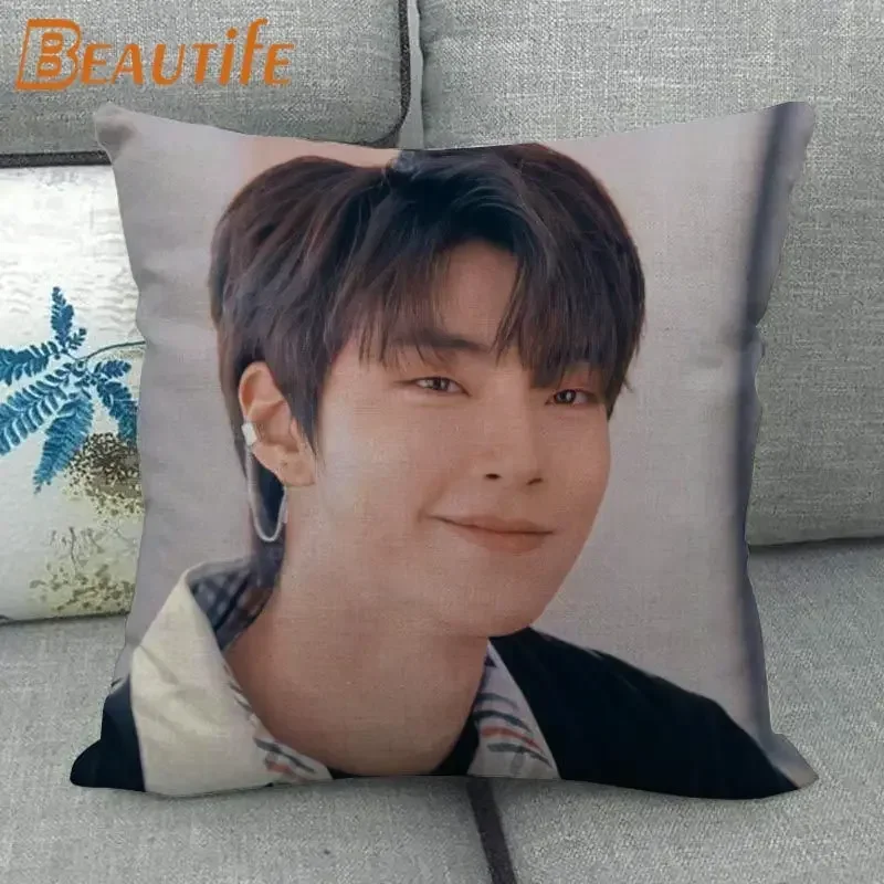 Custom Hwang In Yeop HOT KPOP Pillowcase 45X45cm Wedding Decorative Eco-Friendly Cotton Linen Fabric Pillow Case