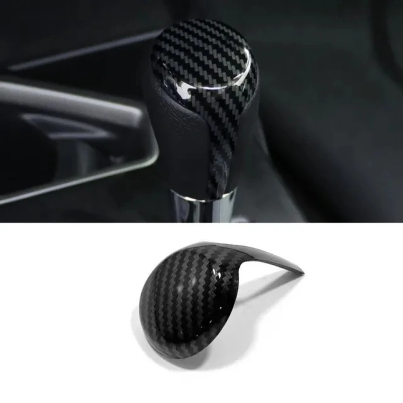 For Toyota RAV 4 RAV4 XA40 2014 2015 2016-2018 ABS Carbon Fiber Color Interior Moulding Shift Gear Knob Cover Trim Accessories