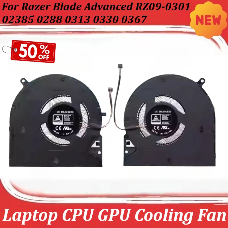 

Laptop CPU GPU Cooling Fan For Razer Blade Advanced RZ09-0301 02385 0288 0313 0330 0367