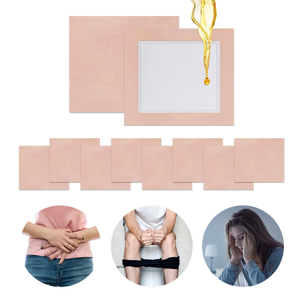 

10 шт., упаковка с касторовым маслом, упаковка с касторовым маслом для спины, талии, тела, самоклеящаяся упаковка из органического хлопка, фланелевого касторового масла, защита от просачивания