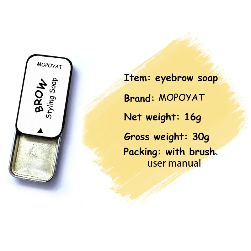 Gel per lo styling della cera per lo styling delle sopracciglia Sapone per lo styling delle sopracciglia trasparente naturale a lunga durata Crema per lo styling delle sopracciglia