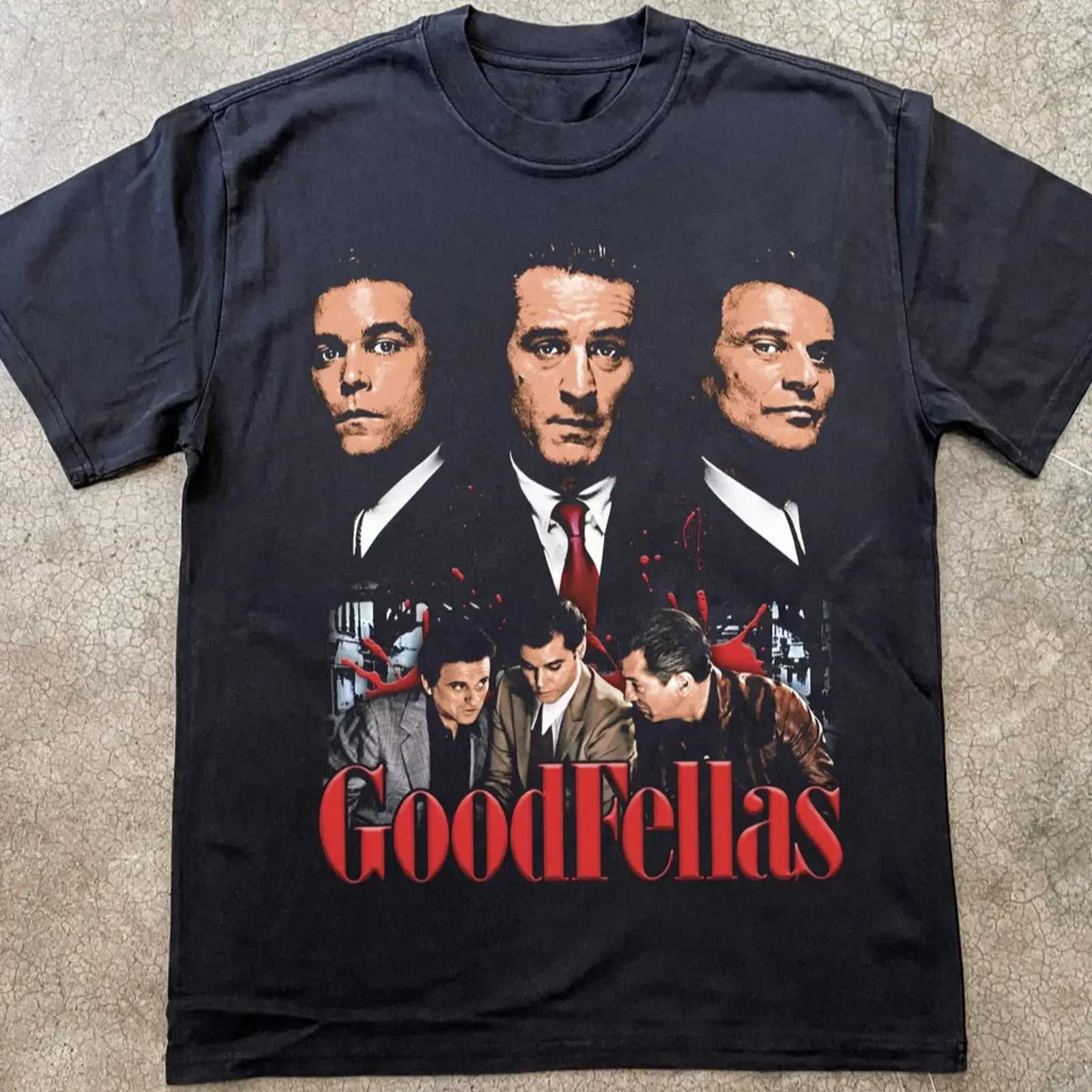 Goodfellas Movie Vintage 2 Sided T Shirt Classic Mafia Film S 5XL vintage Washed Stylish Comfortable streetwear homme graphic