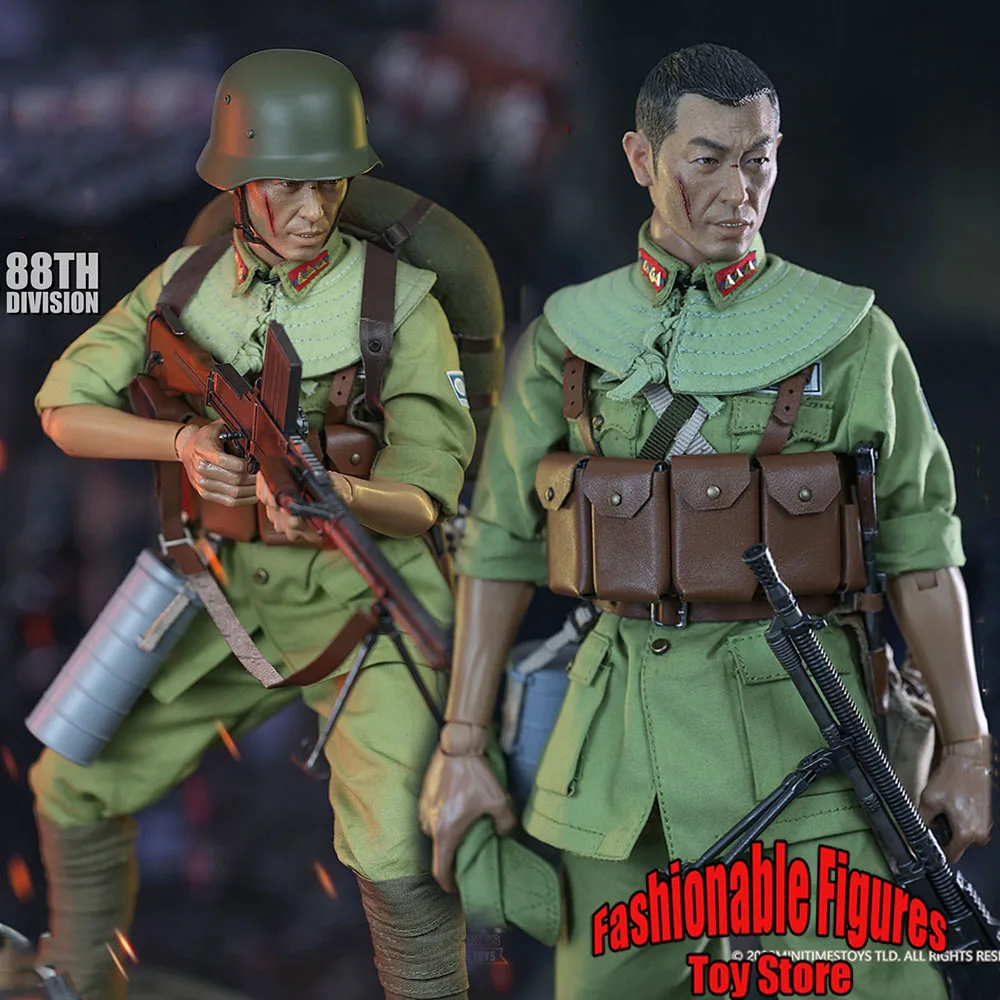 

Minitimes Toys M037 1/6 Men Figure Battle Of Shanghai 88 Division Machine Gunner Soldier Fighter Hero Doll 12" Action Figure