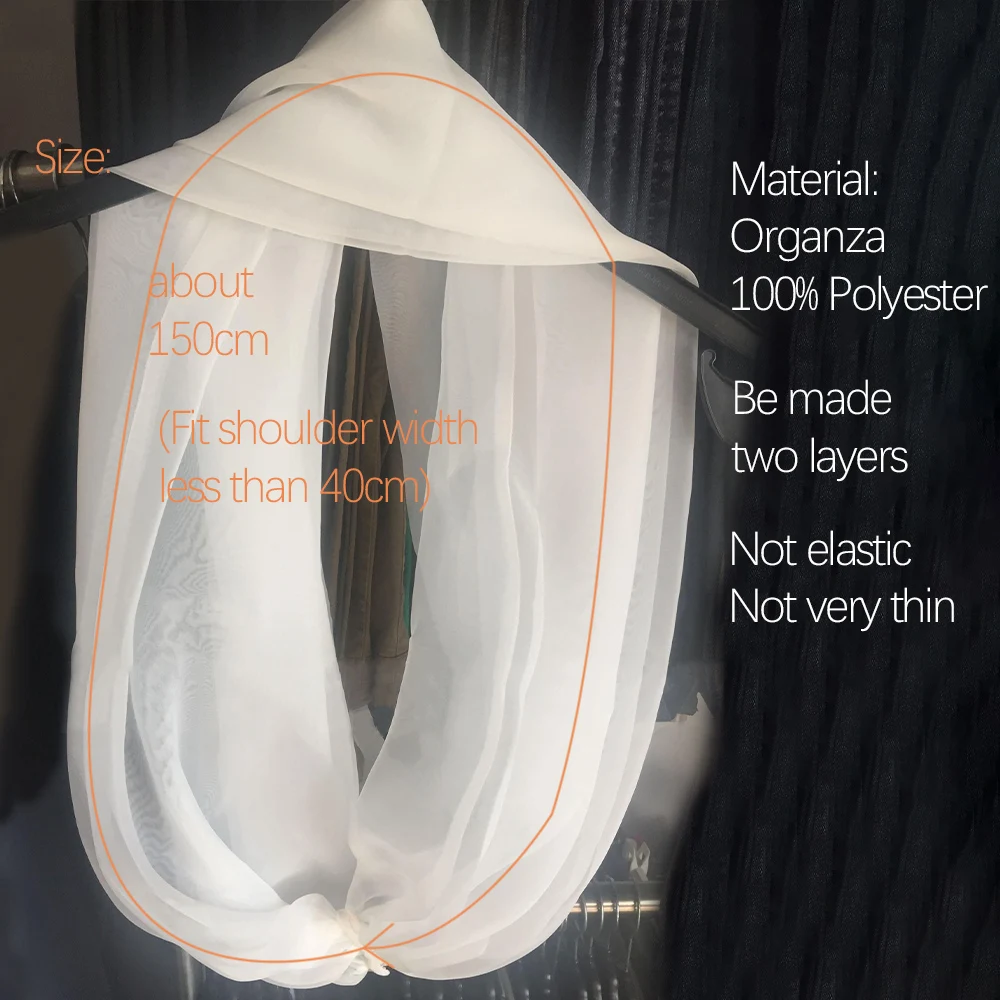 Lady Ruffle Soft Organza Wrap Women Comfortable Bolero Scarf Shawl Wedding Bridal Cape Prom Party Elegant Evening Shrug image 3