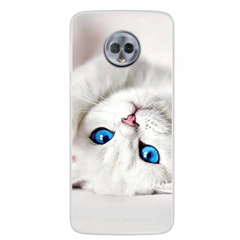 For Moto G6 Plus Case G6 Play Lovely Cat Soft TPU Silicone Transparent Phone Case For Motorola Moto G6 Cover Clear Bumper MotoG6