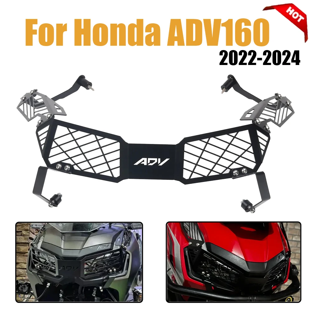 

For HONDA ADV150 ADV160 2022 - 2024 Motorcycle Accossories HeadLamp Grille Protection Cover Headlight Shield Guard Protector