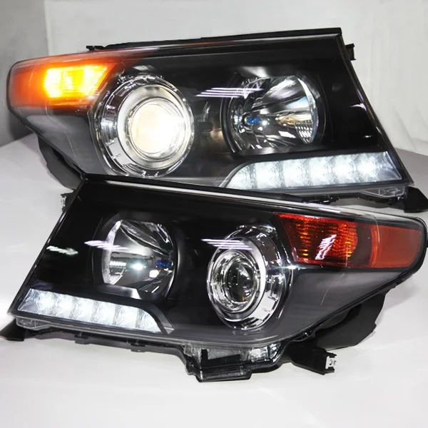 

Черный корпус OEM FJ200 Светодиодная фара Angel Eye V1 Тип Land Cruiser 2007-2014 Lz