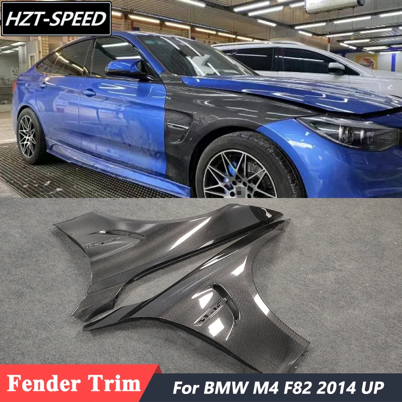 

Высококачественное неокрашенное переднее крыло из углеродного волокна FRP для BMW M4 F82 2014, верхнее