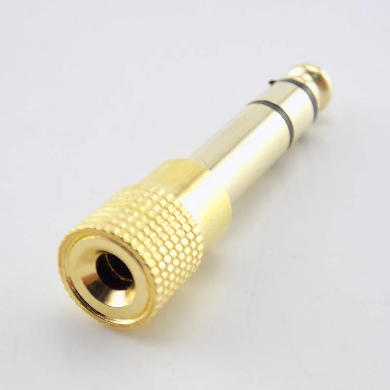 2pcs 3.5mm Female to 6.5mm Male Jack  Audio Connector Stereo Headphone Transmitter Mic Guitar Adapter Microphone B5