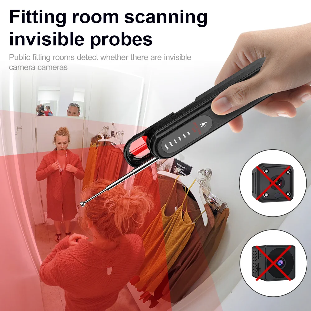 New T01 Camera Detectors Portable Pen Shape Anti Camera High Sensitivity Anti-recording Signal Detection RF Hotel Detector