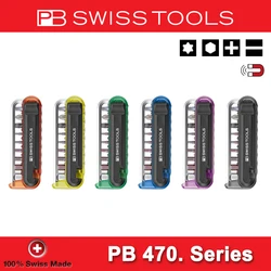 PB SWISS Tools 9PCS Bit Set with Allen Key, Steel Adapter, Tire Lever for Bicycle Repair Etc PB 470 Series