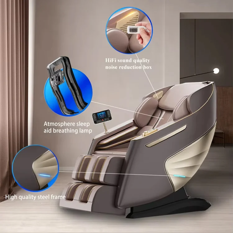 Best Zero Gravity Electric Cheap Price Back Shiatsu Kneading Full Body SL Track Recliner Spa Zhouqi Massage Chair