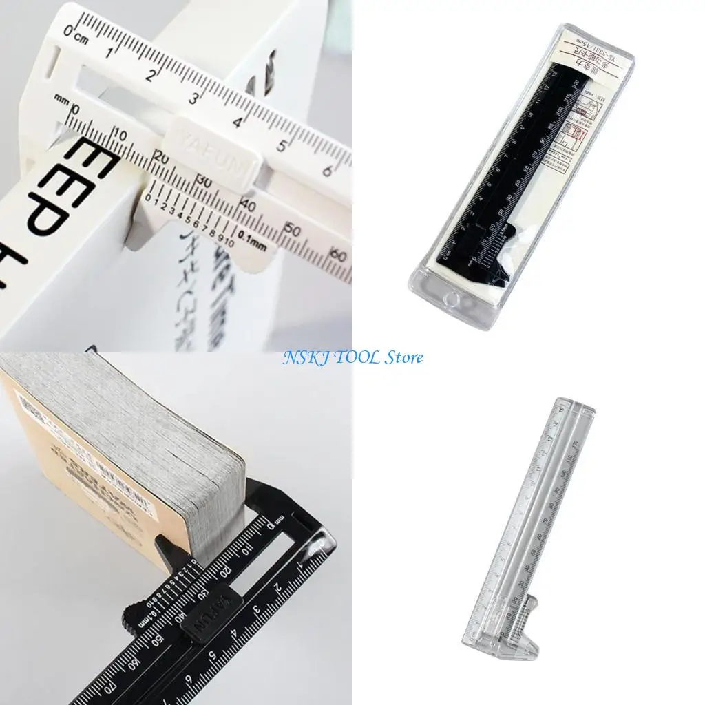 L8RC Plastic Measuring Vernier Caliper 0-150mm/180mm Caliper Ruler Measure Hand Tool
