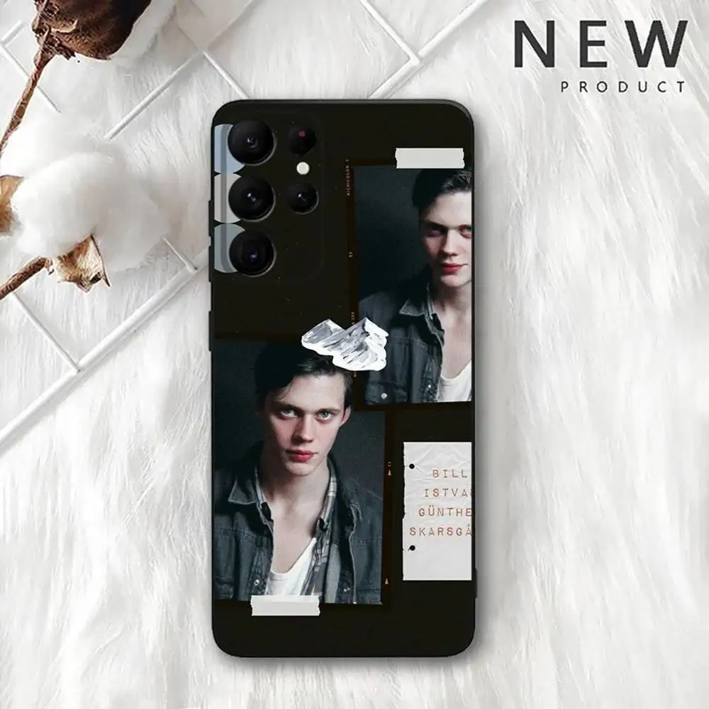 حافظة هاتف Bill Skarsgard لهاتف سامسونج S 25,24,23,22,30,21,10,9,Ultra,Plus,Lite,FE,4,5G حافظة ناعمة سوداء