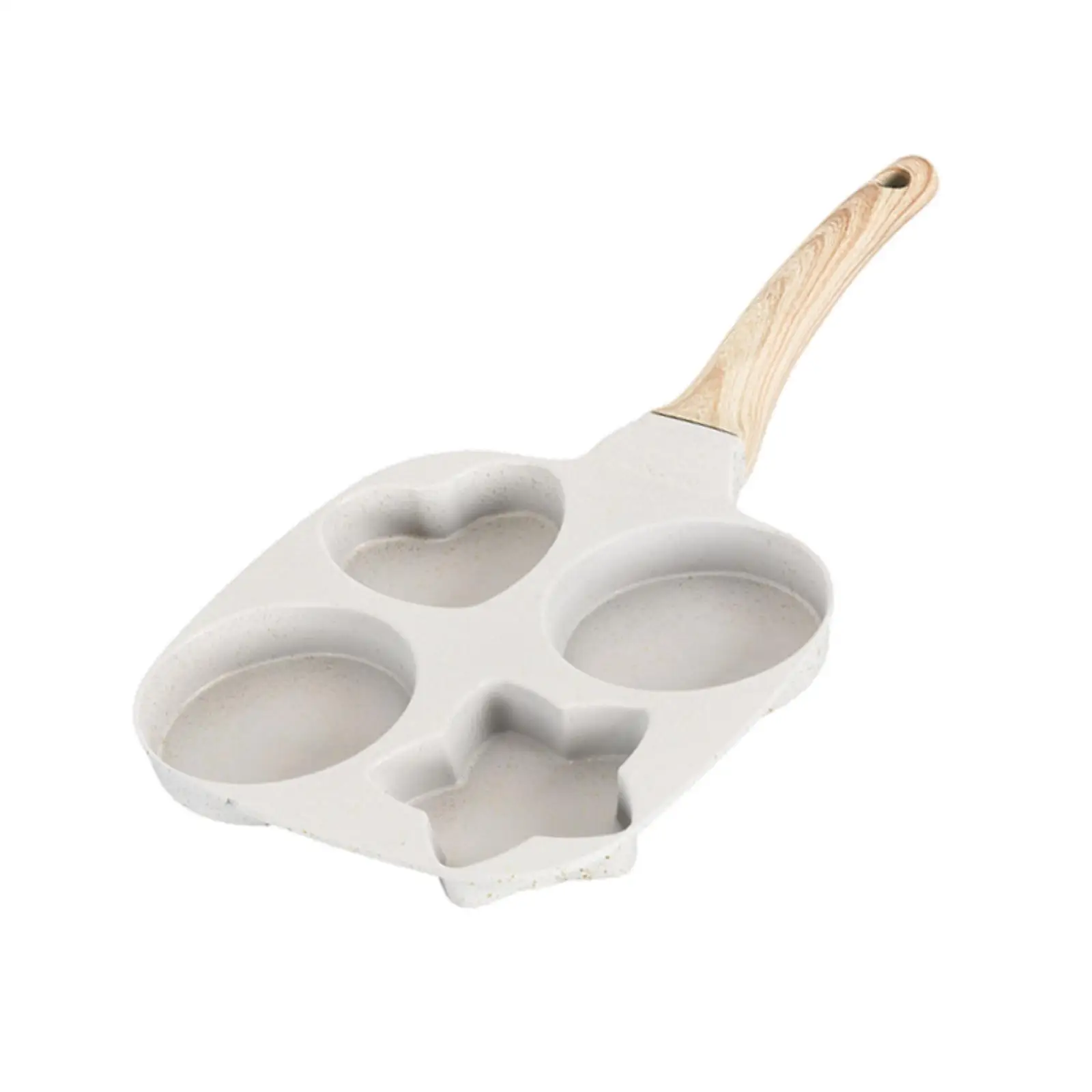 Egg Frying Pan Fried Egg Pan Fried with Wooden Handle Aluminium Alloy Non Stick for Crepe Muffins Pancake Plett Hamburger