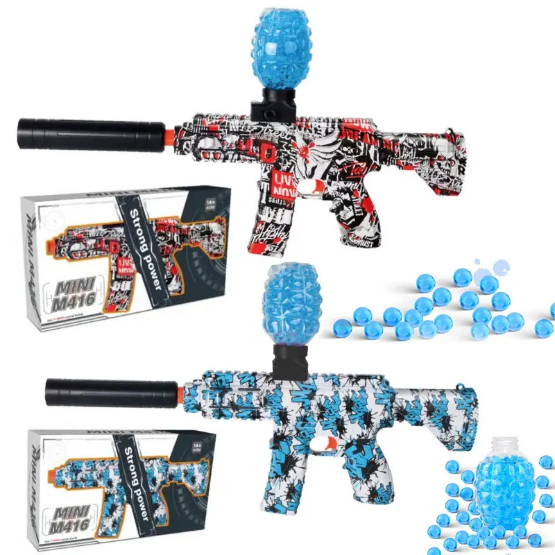 Water Ball Guns Electric Gun Toys Outdoor Sports Toys Kids Splatter Ball Water Gel Beads Toy Guns Firing Hydrogel 2024