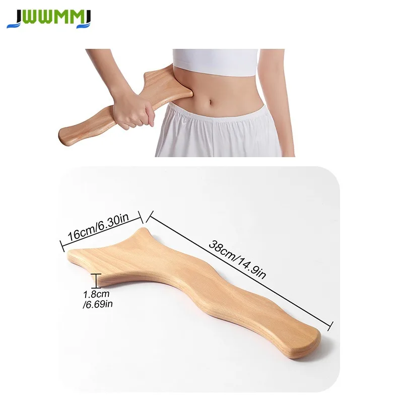 1pcs Beech Wood Massager Set,Scraping Cup,Muscle Unblocking,Rolling Bar,Mushroom Head Massager,Scraping Board