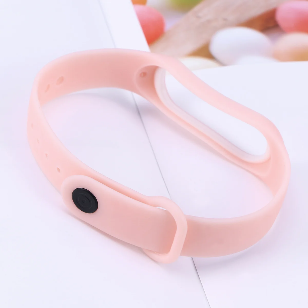 Pulseira de silicone banda de substituição rosa no 10 ajuste ajustável para mi banda 3 pulseira inteligente moda durável à prova dwaterproof água