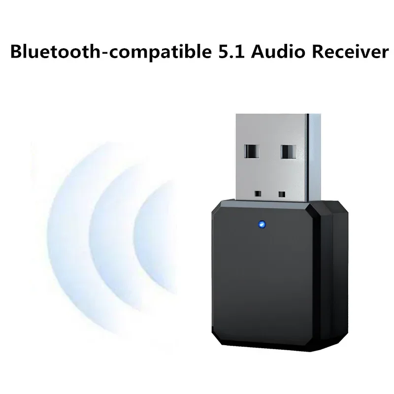 

Audio Receiver Dual Output AUX USB Stereo Car Hands-free Call Built-in Microphone Bluetooth-compatible 5.1 Mic Wireless Adapter