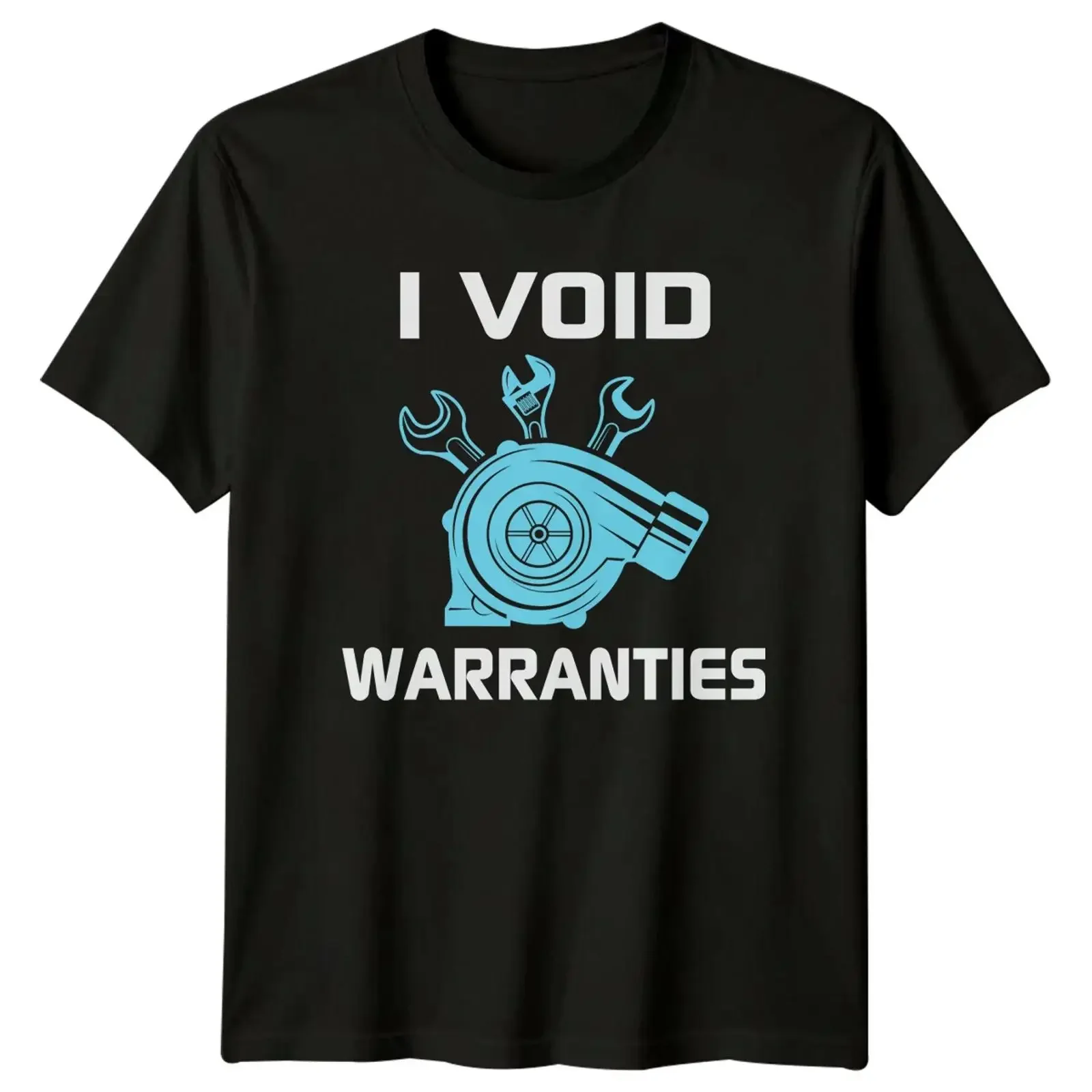 T Shirt I Void Warranties Turbo Mechaniker Schraubenschlüssel lustiger Job Geschenk vintage Washed Breathable Stylish Slightly