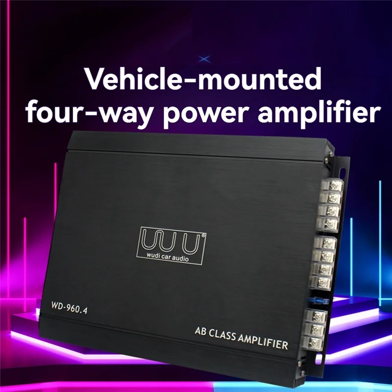 

A41T 4 Channel Car Amplifier Audio Stereo AB Class Amplifier Hifi Car Power Amplifier