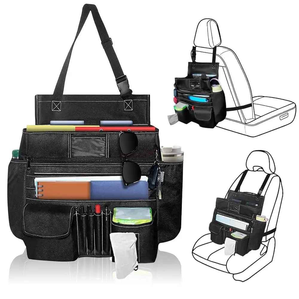 

Free Shipping Seat Organizer Front Seat,Patrol Bag Law Enforcement with Large Storage,Universal Fit for Front & Back Seats,Dedic