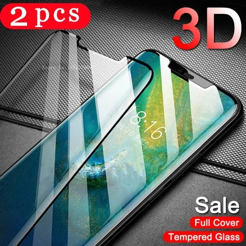 2Pcs full cover 9h hardness tempered glass for huawei mate60 50 40 30 20 pro 20X 10 lite 9  screen protectors