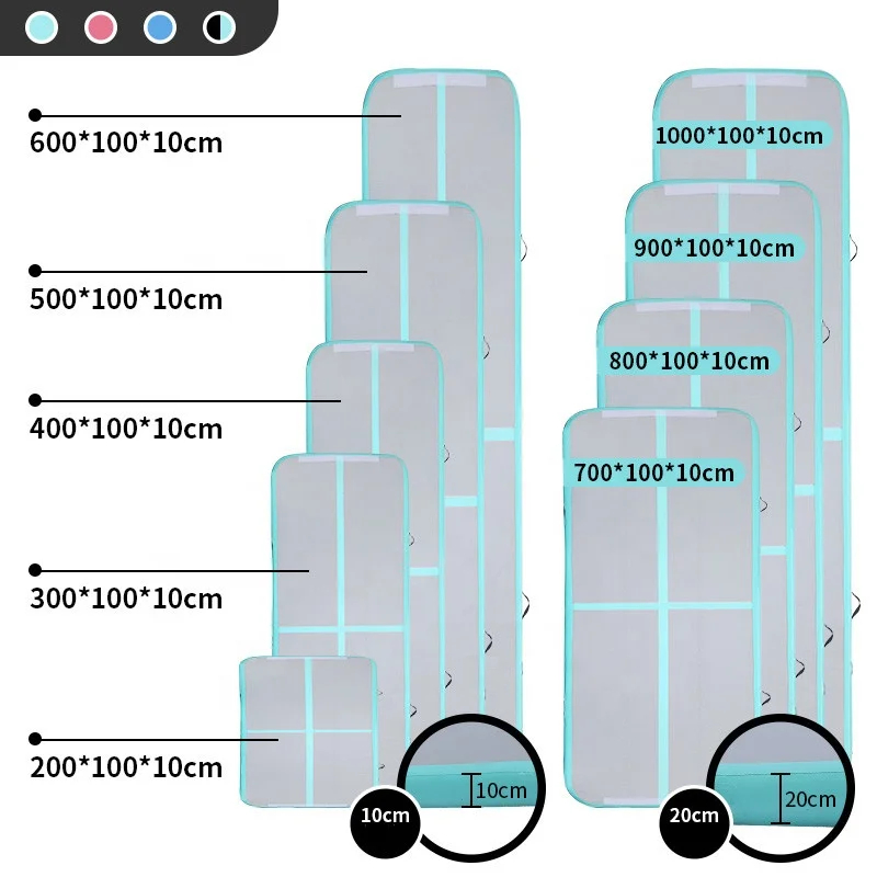 

Надувной гимнастический коврик для домашнего использования с воздушной дорожкой и воздушным насосом для тренировок в йоге, черлидинга