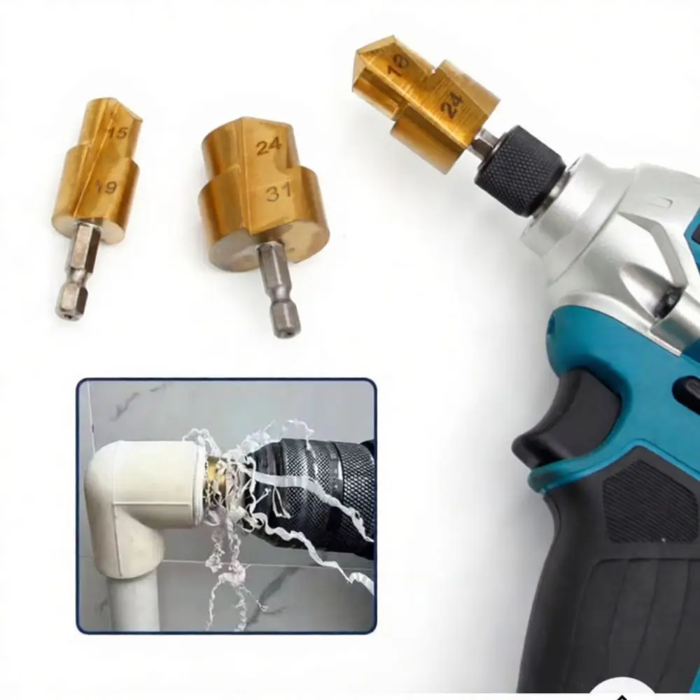 Professional PPR Pipe Expander Reamer Titanium Plated Drill Bit Electric Plumbing Repair Equipment Maintenance Hardware Aid