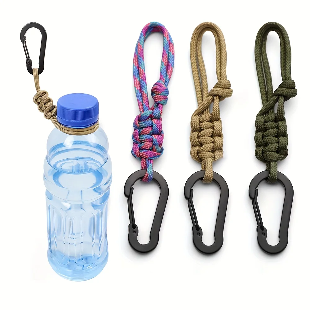 Outdoor Handmade Braided Adjustable Multi-functional Water Bottle Strap, Kettle Hook, Umbrella Rope, Hat Clip, Universal Mineral