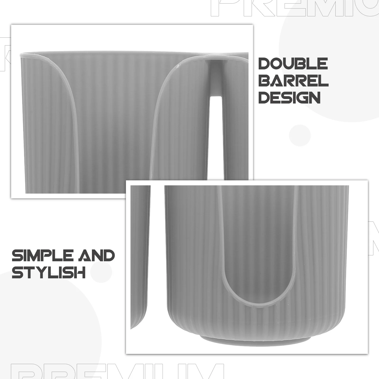 

2-Slot Paper Cup Organizer Countertop Dispenser Practical for Coffee Bar Disposable Cups Paper Cup Holder for Countertop