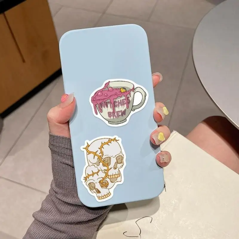 652F 50 Witch Themed Stickers Waterproof Adhesive Decals for Personalizing Gadgets