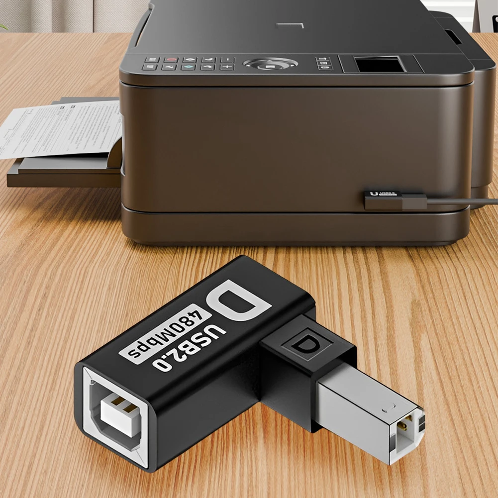 USB 2.0 Type B Printer Adapter USB 2.0 Type-B Printing and Data Extension Adapter 480Mbps Extension Adapter for Printer Scanner