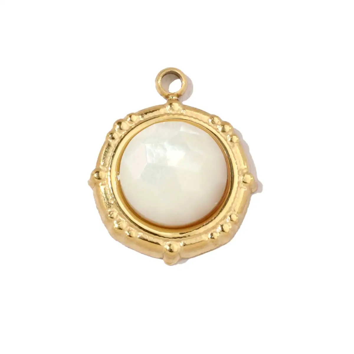 3 قطعة/الوحدة الفولاذ المقاوم للصدأ الشمس القلب سحر المعلقات الحجر الطبيعي DIY بها بنفسك صنع سوار قلادة المجوهرات