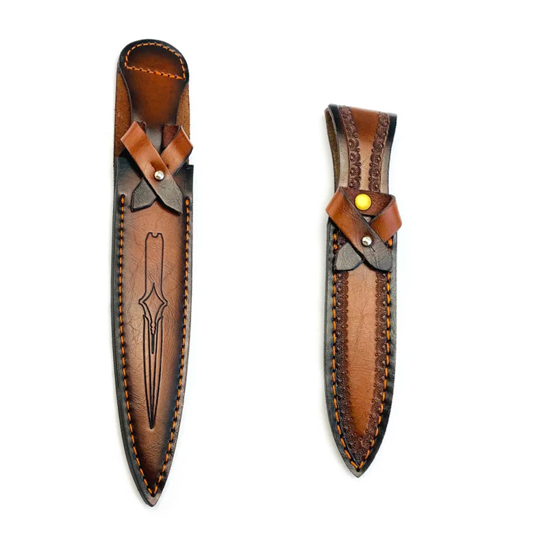 Funda para cuchillo de cuero genuino para hoja fija grande - imagen 2