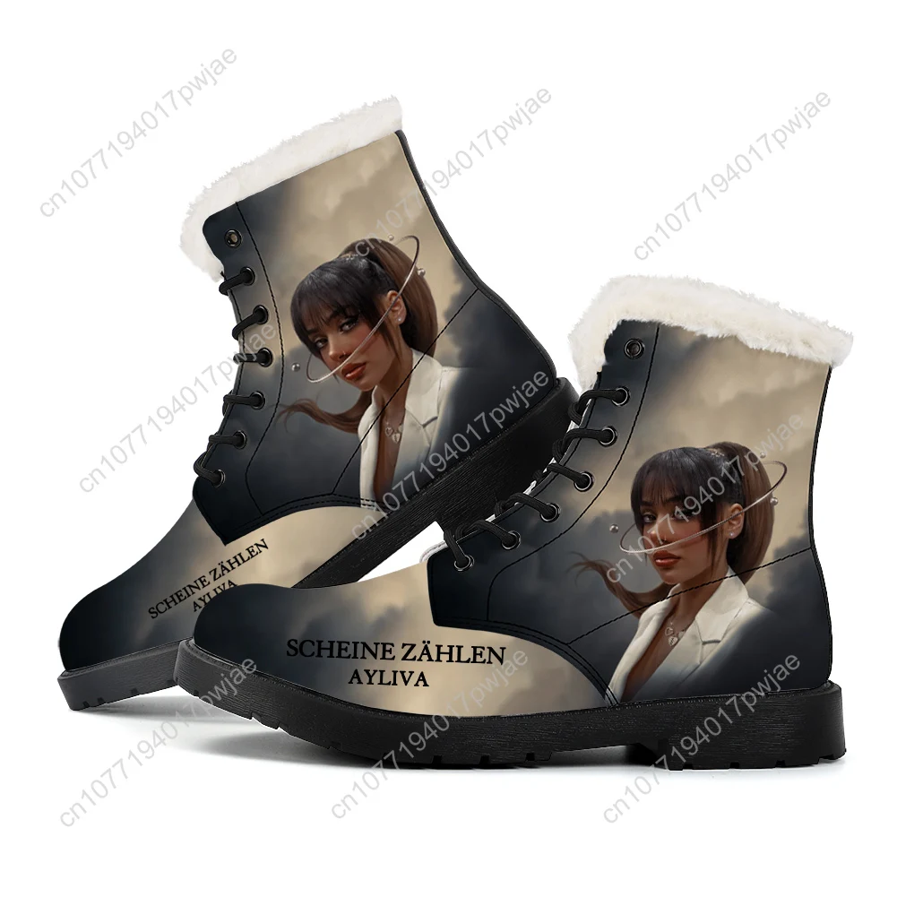 Ayliva Schwarzes Herz Wunder Sepatu Bot Mewah Sepatu Remaja Wanita Pria Sepatu Bot Kasual Luar Ruangan Sepatu Bot Kustomisasi Kualitas Tinggi Pasangan Ringan