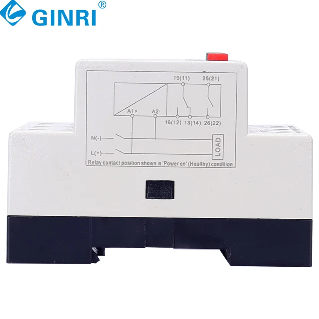 DC 110V 220V 240V DC AC LCD Display Single Phase Adjustable Over Under Voltage Monitoring Relay Protector