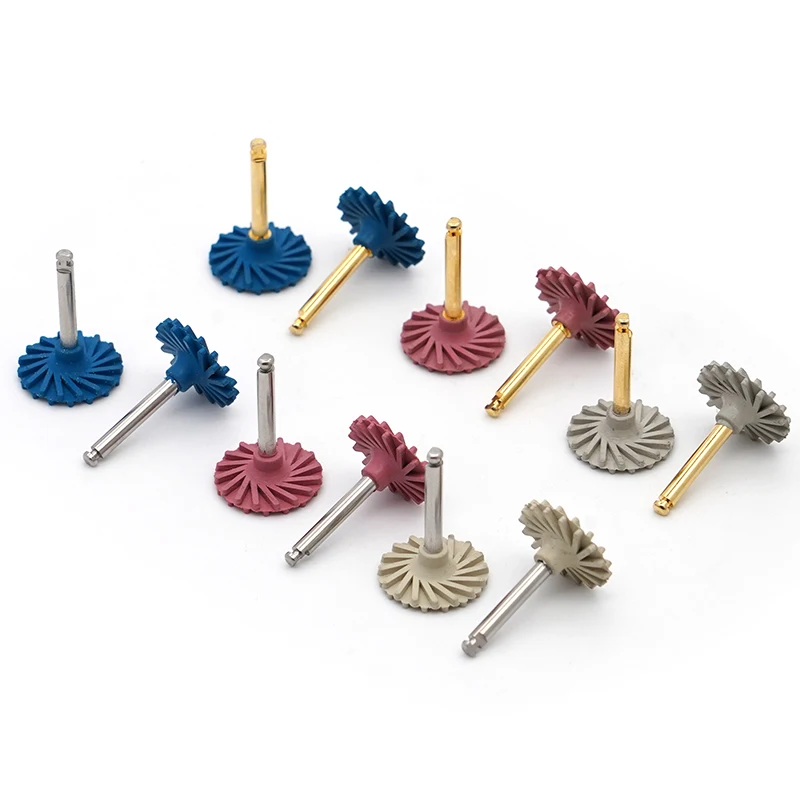 

6 шт./1 упаковка, стоматологические полировальные диски из композитной смолы, резиновый полировщик RA, колесо, спиральная гибкая щетка, полировка алмазной системы, боры