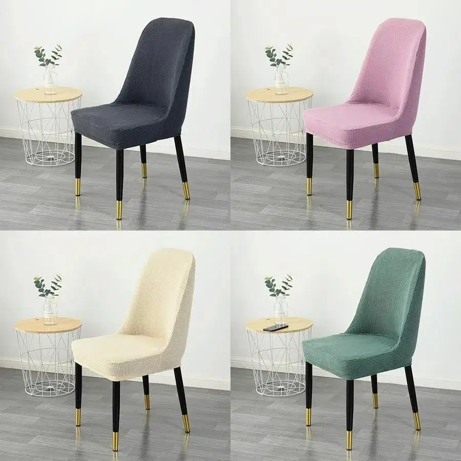 1pc Gebogene Niedrige Rückenlehne Stuhl Abdeckung Schräge Arm Stuhl Abdeckung Große Größe Moderne Esszimmer Stuhl Abdeckungen Sitzbezüge für Hotel Küche