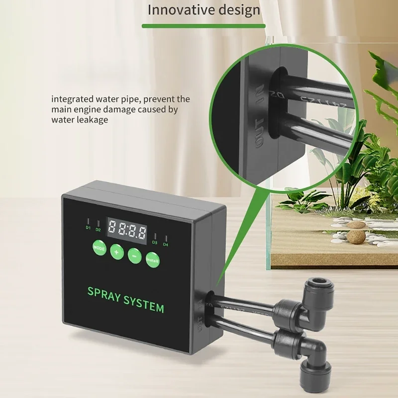 Water Plant Aquarium Rainforest Fish Tank Plant Timing Sprayer Reptile Humidification Intelligent Sprayer System Kit EU