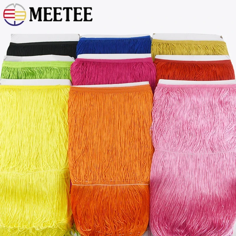 1-5Meters 50cm Long Tassel Fringe Trim Stage Clothes Latin Dresses Decoration Trimming Curtain Lace Ribbon Sewing Accessories