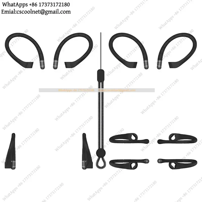 JS02 Memory Wire Ear Hooks with Lanyard Secure Sports Holder Anti-Lost for Galaxy Buds 3 Pro/3/3 FE Buds Series